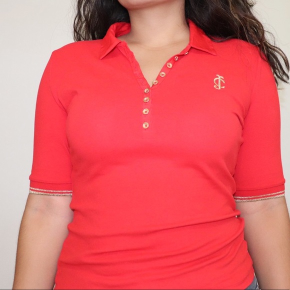 🎄JUICY COUTURE RED BUTTON SHIRT - Picture 1 of 4